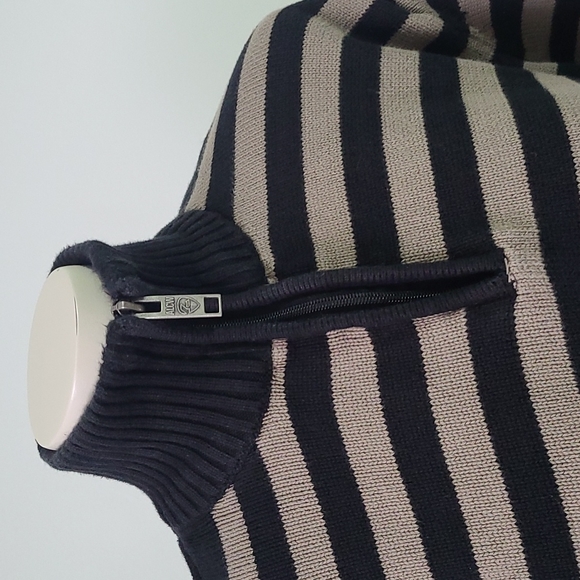 4/$20 ❤️ Striped Zip Turtleneck Sweater (L) - Picture 2 of 5